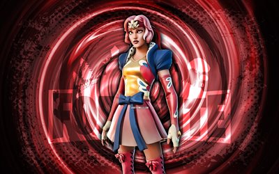 4k, antheia, fortnite, rosa grunge espiral de fundo, fortnite antheia skin, antheia fortnite personagem, antheia fortnite, personagens de fortnite, grunge arte, antheia skin