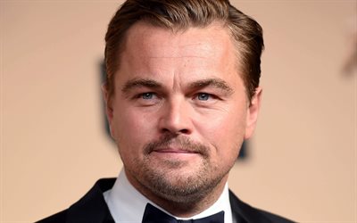 leonardo dicaprio, 4k, o ator norte-americano, estrelas de cinema, hollywood, retrato, traje preto, foto com leonardo dicaprio, celebridade americana, leonardo dicaprio photoshoot