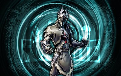 4k, spider knight, fortnite, sfondo a spirale blu grunge, fortnite spider knight skin, spider knight fortnite personaggio, spider knight fortnite, personaggi fortnite, grunge art, spider knight skin