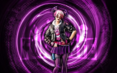 4k, callisto, fortnite, púrpura grunge espiral de fondo, fortnite callisto skin, callisto fortnite personaje, callisto fortnite, fortnite personajes, arte grunge, callisto skin