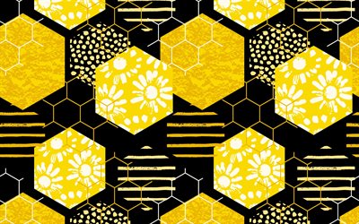 fond abstrait en nid d abeille, 4k, des motifs en nid d abeille, des textures vectorielles, des nids d abeilles, un fond avec des nids d abeilles, des motifs abstraits, des motifs d hexagones, des hexagones