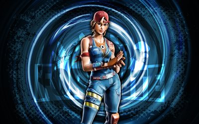 4k, ولاعة, فورتنايت, الأزرق، grunge، دوامة، الخلفية, الجلد fortnite sparkplug, شخصية sparkplug fortnite, sparkplug fortnite, شخصيات fortnite, فن الجرونج, الجلد سباركبلوغ