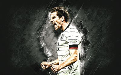 jonas hofmann, squadra nazionale di calcio tedesca, giocatore di football tedesco, ritratto, sfondo di pietra bianca, calcio, germania