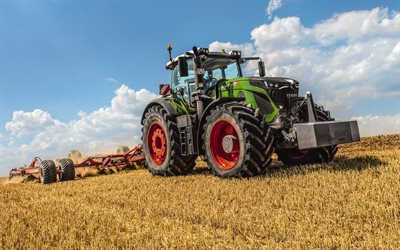 4k, Fendt 942 Vario, tractor, plow, Tillage, modern agricultural machinery, Fendt 900 Series, tractor in the field, tractor with plow, Fendt