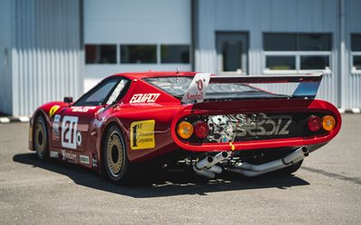 フェラーリ 512 bb lm, 4k, レーシングカー, 1979年の車, 背面図, レトロな車, オールズモビル, 1979 フェラーリ 512 bb lm, イタリア車, フェラーリ