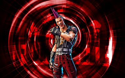 شغب, 4k, الأحمر، جرد، الخلفية, فورتنايت, أشعة مجردة, جلد الشغب, fortnite riot skin, شخصيات fortnite, شركة riot fortnite