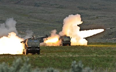 HIMARS, High Mobility Artillery Rocket System, M142 HIMARS, rocket launch, M1140 truck, United States Army, military vehicles, M142