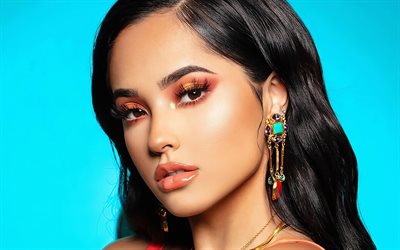 4k, Becky G, american singer, portrait, music stars, american celebrity, brunette woman, picture with Becky G, Rebbeca Marie Gomez, Becky G photoshoot