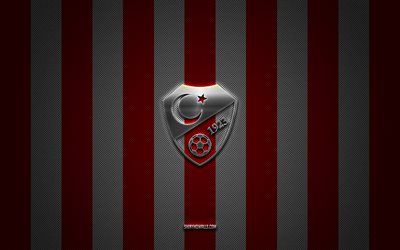 logo della squadra nazionale di calcio della turchia, uefa, europa, sfondo di carbonio bianco rosso, emblema della squadra nazionale di calcio della turchia, calcio, squadra nazionale di calcio della turchia, turchia