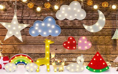 instalação de natal, 4k, lanternas de natal, fundos de natal coloridos, decorações de natal, criativo, feliz natal, feliz ano novo, arte natalina