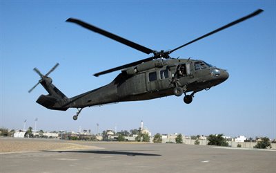 4k, Sikorsky UH-60 Black Hawk, american military helicopter, US Navy, combat helicopters, UH-60 Black Hawk, USA