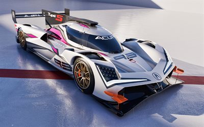 2023, Acura ARX-06 Racecar, 4k, exterior, front view, racing prototype, racing cars, japanese sports cars, Acura