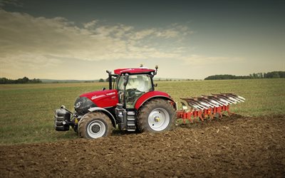 case ih puma 175, champ de labour, 2022 tracteurs, machines agricoles, tracteur rouge, tracteur sur le terrain, concepts agricoles, case ih
