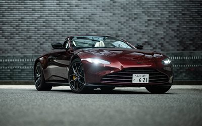 Aston Martin Vantage Roadster, 4k, headlights, 2022 cars, supercars, 2022 Aston Martin Vantage Roadster, british cars, Aston Martin