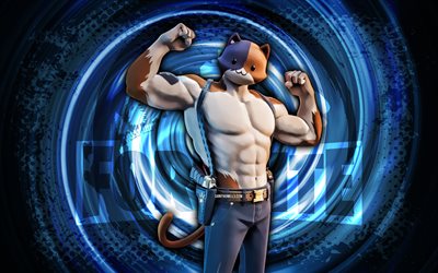 4k, ميوسكل, فورتنايت, الأزرق، grunge، دوامة، الخلفية, fortnite miaouscle الجلد, شخصية miaouscle fortnite, miaouscle fortnite, شخصيات fortnite, فن الجرونج, جلد ميوسكل