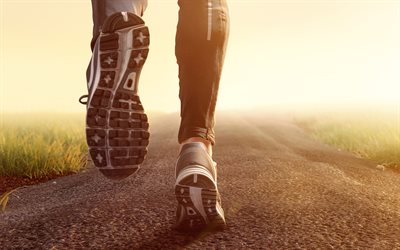 4k, correr, correr por la mañana, las piernas de los corredores, correr conceptos, deportes, corredores, promoción de la salud