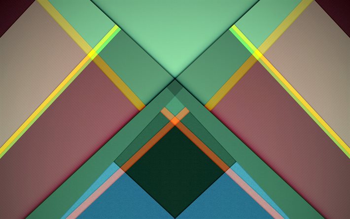 4k, material design, geometry, arrows, colorful backgrounds, geometric art, creative, geomteric shapes, colorful material design, abstract art