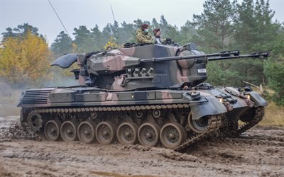 gepard, 4k, carro armato antiaereo, esercito tedesco, nato, bundeswehr, veicoli corazzati, carri armati