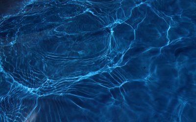 textura de agua, 4k, fondo de agua azul, fondo de agua de ondas, conceptos de agua, fondo de onda azul, agua
