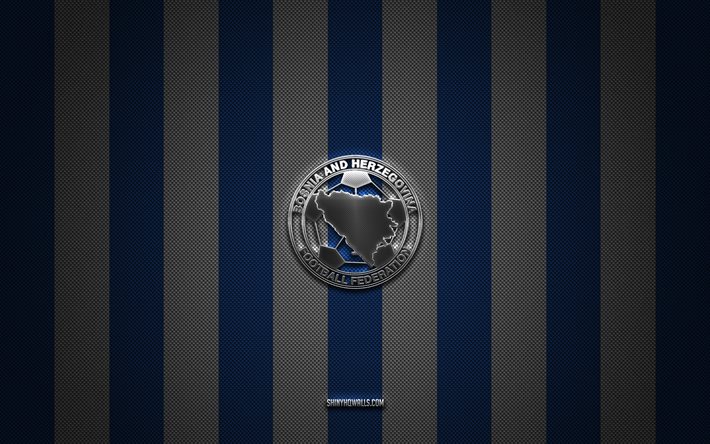 شعار منتخب البوسنة والهرسك لكرة القدم, اليويفا, أوروبا, خلفية الكربون الأبيض الأزرق, كرة القدم, منتخب البوسنة والهرسك لكرة القدم, البوسنة والهرسك