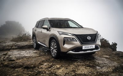2023, Nissan X-Trail, 4k, front view, exterior, beige Nissan X-Trail, new X-Trail 2023, crossover, japanese cars, Nissan