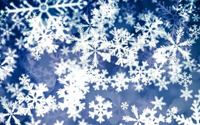 fond bleu avec des flocons de neige, texture d'hiver, fond d'hiver, fond de flocons de neige, motif d'hiver bleu, fond pour les cartes de noël