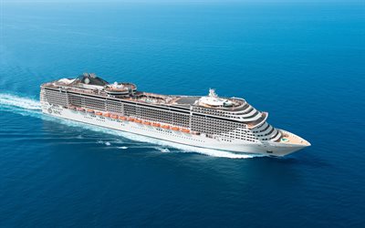 MSC Fantasia, 4k, sea, Fantasia-class, cruise ships, MSC Cruises, cruise liners, ship at sea
