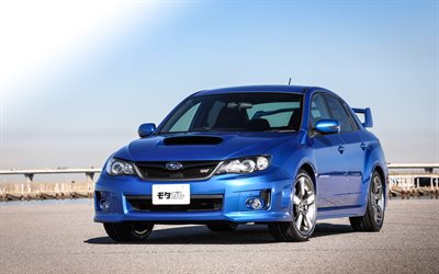 Subaru Impreza WRX STI, 4k, tuning, 2013 cars, JP-spec, Blue Subaru Impreza, 2013 Subaru Impreza WRX STI, japanese cars, Subaru