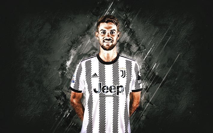 Daniele Rugani, Juventus FC, italian football player, portrait, Serie A, Italy, football, Rugani Juve, white stone background