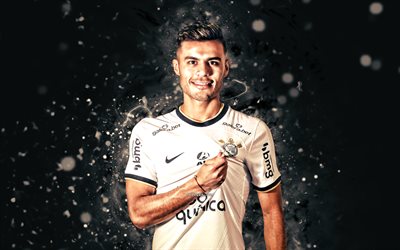 Fausto Vera, 4k, Corinthians FC, Brazilian Serie A, soccer, brazilian footballers, white neon lights, football, Fausto Vera 4K, Fausto Vera Corinthians