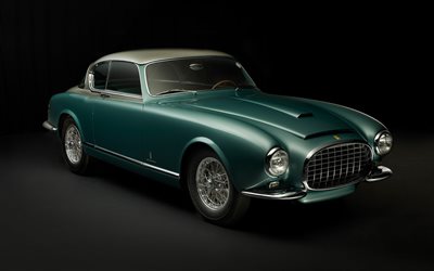 Ferrari 342 America Coupe, 4k, racing cars, 1952 cars, studio, retro cars, oldsmobiles, 1952 Ferrari 342 America Coupe, italian cars, Ferrari