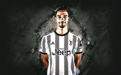 Mattia De Sciglio, Juventus FC, Italian soccer player, white stone background, Serie A, football, De Sciglio Juve